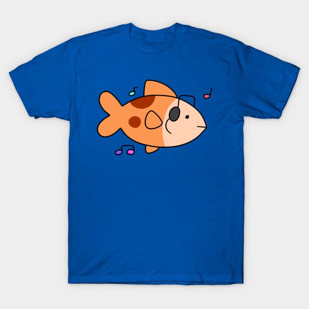 Headphones Fish T-Shirt by saradaboru